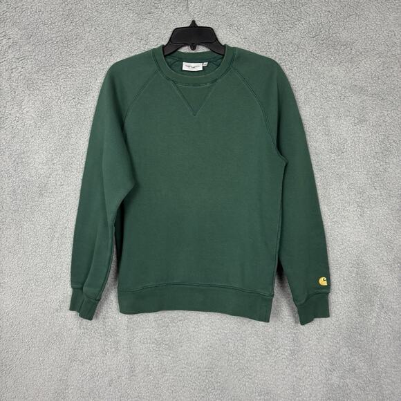 Carhartt Other - Carhartt Chase Work In Progress Mens XS Green Crew Neck Sweatshirt Pullover